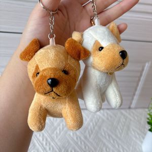 Porte-clés pendentif en peluche chiot, petite taille, chien loup, <span class=keywords><strong>pug</strong></span>, avec rembourrage en coton PP, accessoires - Product Image 3