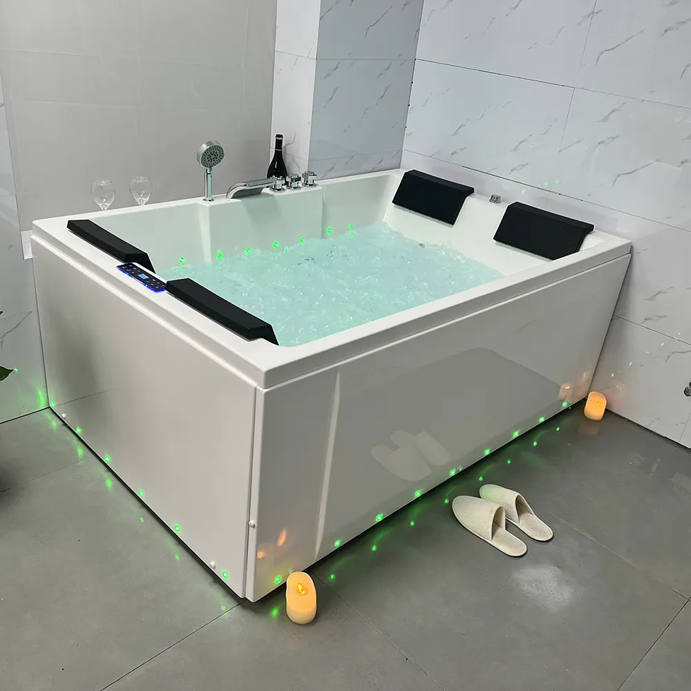 Hot sale acrylic freestanding water jetted whirlpool massage garden hot spa deep soaking tub for the interior