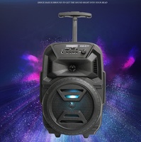Deko — système de cinéma à la maison, mobile avec son microphone, haut-parleur avec lumières LED bleues
