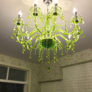 <span class=keywords><strong>Lampadario</strong></span> di cristallo <span class=keywords><strong>verde</strong></span> per camere da letto e matrimoni eleganti lampade a sospensione - Product Image 3