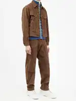 กางเกงคาร์โก้ขายาวสำหรับผู้ชาย,กางเกงผ้าลูกฟูกขาตรงสั่งทำตามแบบเรียบง่ายมีกระเป๋าขนาดใหญ่กางเกงขายาวสำหรับผู้ชาย