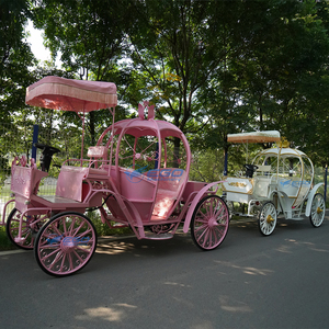 Wholesale Elegant <b>White</b> Canopy Electric <b>Pumpkin</b> Carriage New Design High Performance Princess Tour Wagon Budget‑friendly - Product Image 6