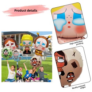 Globo <span class=keywords><strong>de</strong></span> Aluminio con Forma <span class=keywords><strong>de</strong></span> Bebé Alienígena, Diseño Floral 8175, Juguete Infantil, Decoración para Fiestas, CRYBABY Pop Mart - Product Image 6