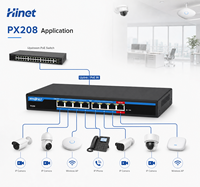 Extensor PoE Gigabit de 7 Puertos, Entrada 802.3bt, Salida 7x PoE+, Repetidor Ethernet de 100m para Cámara IP, Red Industrial
