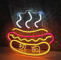 Enseigne Néon LED Décoration d'intérieur pour Beer Burger Shop 3D UV Imprimé Neon Light Outline Art Acrylique Enseigne Néon Transformateur Alimentation