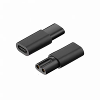 Adaptateur de conversion universel USB-C 7 styles pour rasoir, port DC femelle 5,5*2,1 mm, connecteur 3A à charge rapide avec LED pour ordinateur portable et téléphone portable