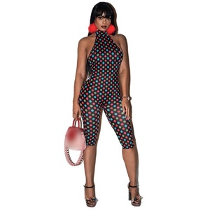 GHH12575- Primavera-Verano 2026 Nuevo Mono Corto de Mujer con Estampado de <span class=keywords><strong>Lunares</strong></span>, Estilo Sexy sin Espalda y con Cuello Halter - Product Image 5