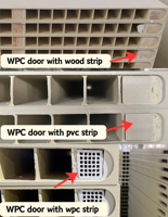 Porte WPC personnalisée Jiuyixing, fabrication directe, panneau intérieur, plusieurs options d'épaisseur, surface en film PVC imitation bois, style moderne