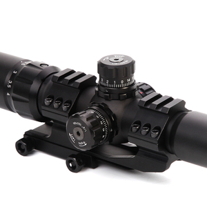Có thể điều chỉnh 1.5-4x30 dài phạm vi phạm vi màu đỏ/màu xanh lá cây chiếu sáng săn bắn chiến thuật Sight đen hợp kim nhôm đốm quang - Product Image 5