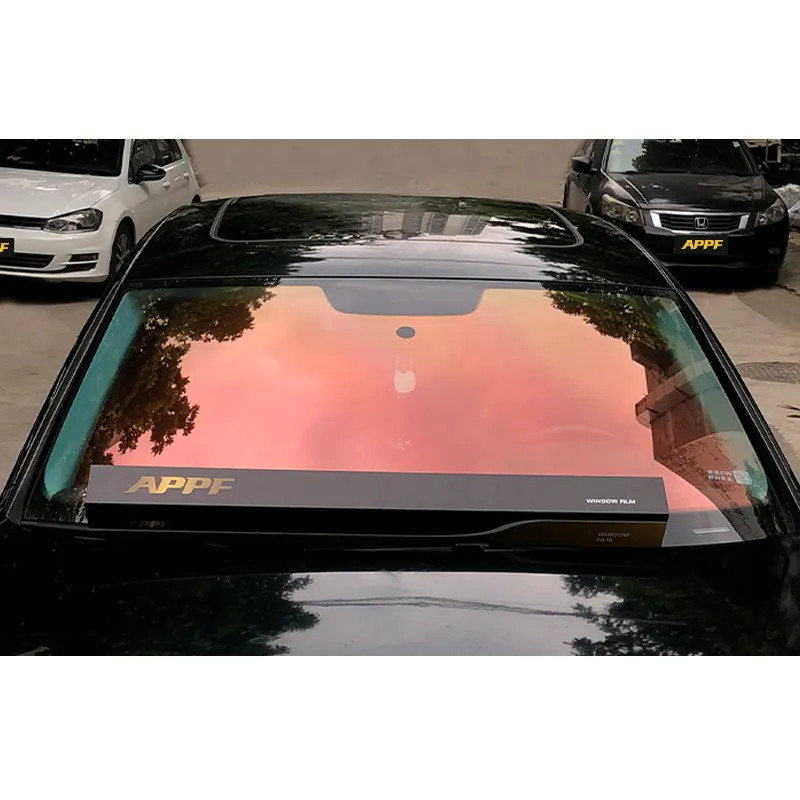 75% Insulation Red Chameleon Tint Car Window Film Windshield Solar Colored Sunset Chameleon Film For Car Body