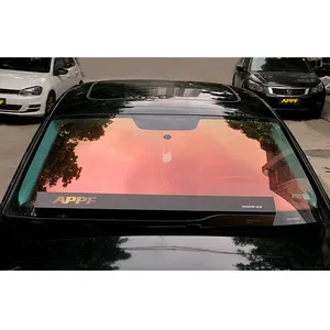 75% cách nhiệt màu đỏ Tắc Kè Hoa Tint Xe Cửa sổ phim kính chắn gió năng lượng mặt trời màu hoàng hôn Tắc Kè Hoa phim cho thân xe