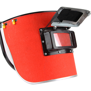 Gorro de Soldadura Rojo de Acero y Papel con Función de Cubierta <span class=keywords><strong>Abatible</strong></span> - Product Image 3