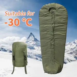 Custom Winter -20 -30 Fabric Oxford Waterproof Mummy Sleeping Bags Wearable Tactical Sleeping Bag For Outdoor Camping