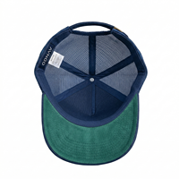 Casquette Trucker 5 Panneaux Personnalisée Vintage de Haute Qualité avec Logo Brodé 3D 100% Coton Daim et Maille pour Sport, Extérieur et Décontracté