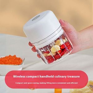 Mini hachoir manuel à ail en PP, outil de cuisine pour mélanger, écraser et hacher l'ail, la viande et les compléments alimentaires, petit modèle - Product Image 2