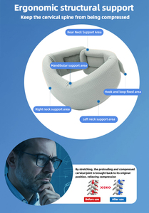 Ofis Ev Araba Uçak Seyahat Yastığı Yumuşak Nefes Alabilen Sünger Boyunluk Boyun Destek Bandı - Product Image 4