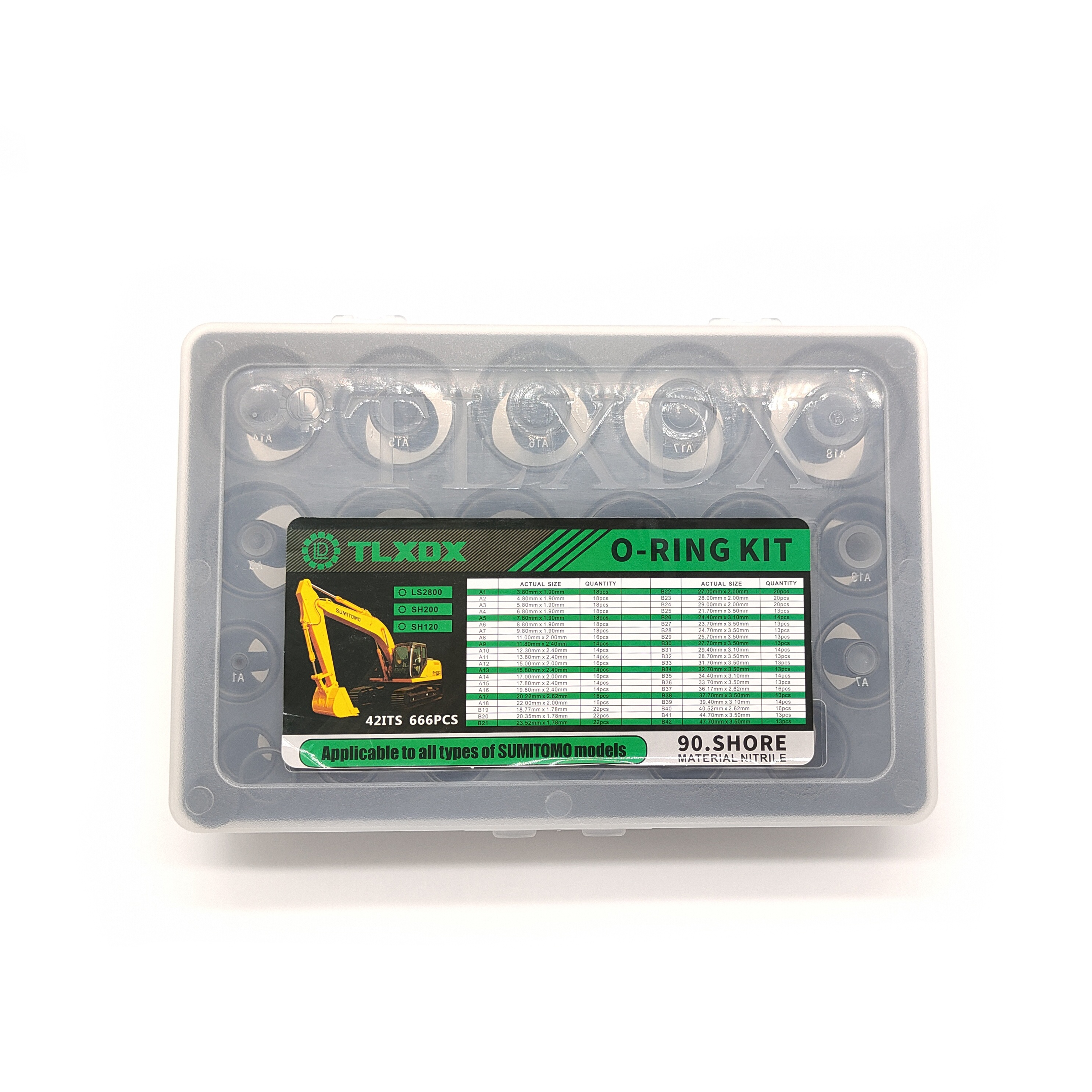 Rubber O Rings Kit for SUMITOMO Excavator LS2800 SH120-A1 SH200-3 SH200-A1 SH350-3B SH460 Nbr O Ring Boxs Sunitomo