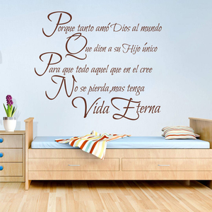 Amor <span class=keywords><strong>Dios</strong></span> cristiano español Señor cita pared calcomaní<span class=keywords><strong>a</strong></span> Biblia verso Con <span class=keywords><strong>Dios</strong></span> Todo Es posible religión familia cita pegatina vinilo - Product Image 2