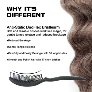 Brosse à <span class=keywords><strong>cheveux</strong></span> frisée et courte pour <span class=keywords><strong>cheveux</strong></span> lisses, séchage rapide, brosse à <span class=keywords><strong>cheveux</strong></span> ventilée pour hommes et femmes - Product Image 6