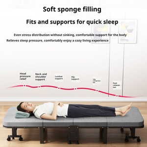 Hiện Đại Văn phòng Nap gấp giường đơn giản cứng bảng đơn có thể ngả nhà sử dụng bệnh viện đồng hành nhỏ cắm trại giường thiết yếu - Product Image 6