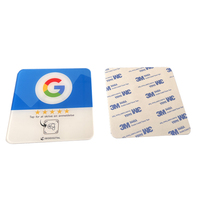 Placa de Reseñas NFC Acrílica para Google / Facebook / Instagram, Pegatinas NFC para Mesa, Placa de Reseñas de Google NFC