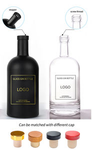 Caja de Regalo Personalizada para Botella de Vodka con Vertedor de Licor Dorado |   Botella de Vidrio Negro Mate para Licores + Caja Rígida con Inserto de Espuma | OEM ODM - Product Image 6