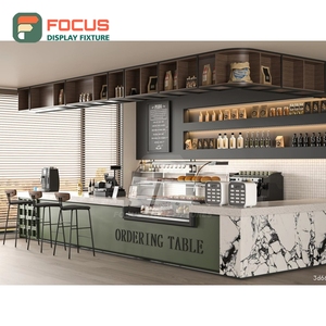Refined Coffee Merchandise Display Rack Tempered Glass Front Coffee Bag Display Area Coffee Merchandise Rack - Product Image 4