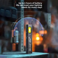 Lampe de travail LED COB portable, mini, rechargeable par USB, aimantée, étanche IP44, lampe de poche EDC, faisceau réglable, lumière du jour 6000K