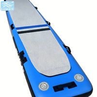Planche gonflable plate de 700 cm (92 pieds) avec aileron central unique, technologie Drop Stitch, pour la pratique polyvalente et le sauvetage aquatique, expédiée depuis l'entrepôt Lumark en Chine.