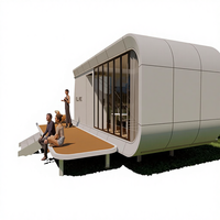 Maison conteneur en aluminium à deux étages, structure en aluminium, chauffage au sol électrique en graphène, séjour dans une zone panoramique, villa mobile, hôtel