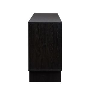 DB 63 Modern Antique Traditional Mango Wood <b>Sideboard</b> Cabinet 'Scandi' Design with Beveled Drawers in <b>Black</b> for Home Furniture - Product Image 3