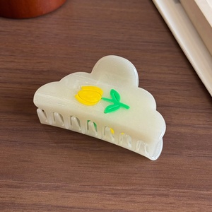 Korean Style Acrylic Cute Cartoon Flower Tulip Cloud Hair Claw Clip for Women Shark Clamp Hairstyles Hair Accessory Custom - Product Image 4