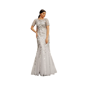 D & M elegante lentejuelas vestidos de noche señoras más tamaño vestido de graduación Maxi fiesta vestido de dama de honor mujeres Madre de la novia ropa - Product Image 1