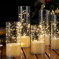Guirlande lumineuse en plastique LED sans flamme intérieur extérieur bouche plate bougie votive pour la décoration intérieure fêtes d'anniversaire noël Diwali