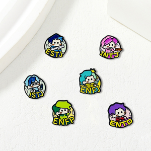 Pin de Esmalte Suave con Diseño de Personaje Kawaii Dibujado a Mano, Broche de Metal con Figura de Dibujos Animados, Regalo para Amantes de la Psicología, Coleccionistas y Adolescentes - Product Image 3