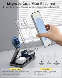 Station de recharge sans fil <span class=keywords><strong>3</strong></span> en 1 pour Samsung S26, support de charge magnétique compatible avec les séries Galaxy Fold/Flip, Galaxy Watch - Product Image 4