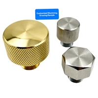 CNC Machined Audio Volume Control Switch Buttons & Rotary Knob-Aluminum/Brass Materials Wire EDM & Drilling Services