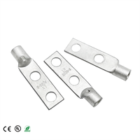 Connecteur de câble de tube de cuivre rouge avec borne de câble plat à compression à double trou Type de bornes à cosse carrée
