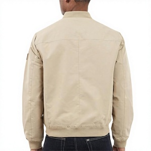 Blouson Bomber Marron pour Homme – Hiver, Coupe-Vent, Imperméable, Style Urbain, Fermeture Éclair, Toile, Mélange Polyester/Nylon, Couleur Unie sur le Devant - Product Image 3
