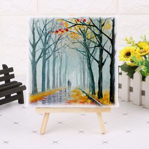 Worison High Quality Blank Stretched <strong>Mini</strong> <strong>Canvas</strong> and Natural Wood Easel Set Displaying for Art Supplies - Product Image 6