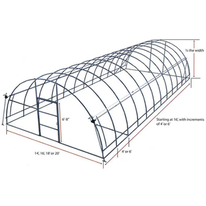 Baja galvanis ayam/domba/kuda secara alami berventilasi rumah kaca tahan lama unggas peternakan ayam rumah kaca dengan desain pabrik - Product Image 6