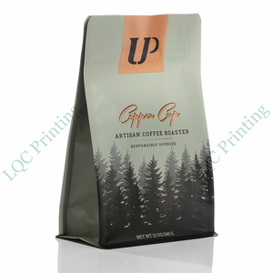 Tùy chỉnh in 250G 500G 1kg Công suất thực phẩm chất lượng tốt tám Mặt Con Dấu hộp phẳng đáy túi cà phê có van và dây kéo - Product Image 5