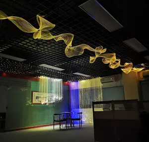 Pmma Glasvezel Mesh-Geweven Netwerk Glasvezelnet Led Licht Boom Decoratie