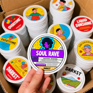 Paquete de Etiquetas Adhesivas con Logotipo Impreso Personalizado de Alta Calidad, Hoja de Etiquetas Brillantes con Corte Kiss Cut, Adhesivo de Vinilo Impermeable, Etiqueta Troquelada - Product Image 2