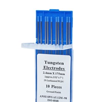 VECTOR Juego de 10 Electrodos de Tungsteno Azules de 1.6/2.4/3.2 mm, Agujas de Tungsteno para Soldadura por Arco de Argón, para Soldadura TIG