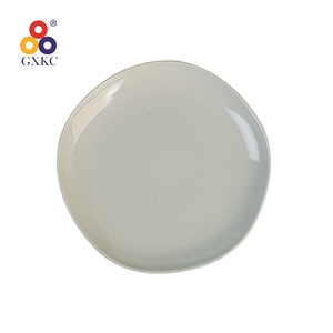 GXKC Service de vaisselle émaillé <span class=keywords><strong>gris</strong></span> <span class=keywords><strong>clair</strong></span> en grès irrégulier et assiettes en céramique avec sésame - Product Image 3