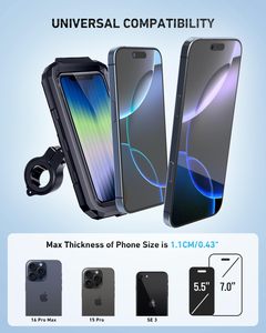 ที่ยึดโทรศัพท์มอเตอร์ไซค์แบบใหม่ แผ่นซิลิโคนกันกระแทก หมุนได้ 360 องศา ใช้ได้กับแฮนด์จับ GPS รองรับโทรศัพท์มือถือทุกรุ่น - Product Image 3