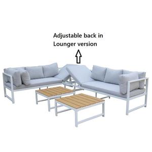 Yoho luxe moderne en <span class=keywords><strong>aluminium</strong></span> canapé <span class=keywords><strong>de</strong></span> <span class=keywords><strong>jardin</strong></span> ensemble nouveau mobilier d'extérieur pour <span class=keywords><strong>salon</strong></span> hôtel cour entrée chambre patio - Product Image 5