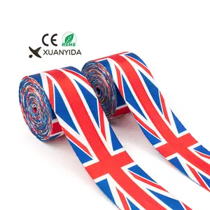 UK flag webbing strap racing car seat belts