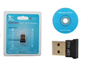 Adaptor USB Bluetooth Nirkabel, Dongle CSR 4.0 USB untuk Headphone Stereo Desktop Windows 10/8/7/Vista/XP
